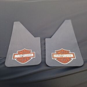 Harley-Davidson Black And Orange Mud Flaps Universal